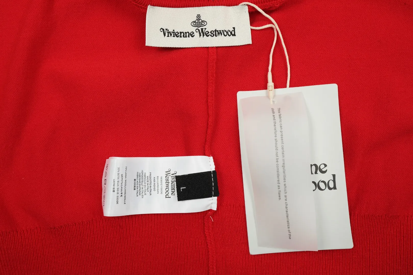 "Year of the Dragon🐉Limited" vivienne west wood West Queen Vivian Saturn classic knitted sweater wool cardigan 2024FW latest 🧩15% merino cotton wool 85% wool blend 🧩Correct Italian 🇮🇹100% wool washed wheat logo Size: S -M- L Color: Black Cream Apricot Coffee Gray Fluorescent Green Blue Chinese Red